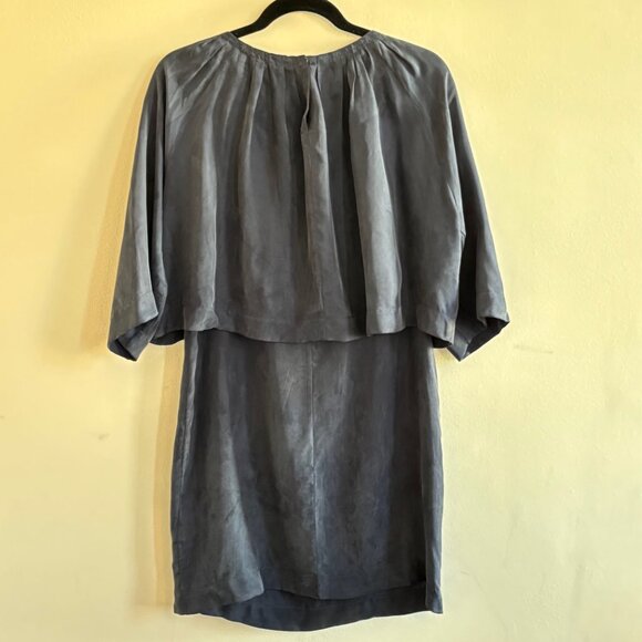 Apiece Apart Tasseled Cape Dress - Navy Blue - Size 4 - Picture 4 of 4